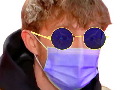 vald lunettes bleues masque golem kali pas pret choque bleu bleue