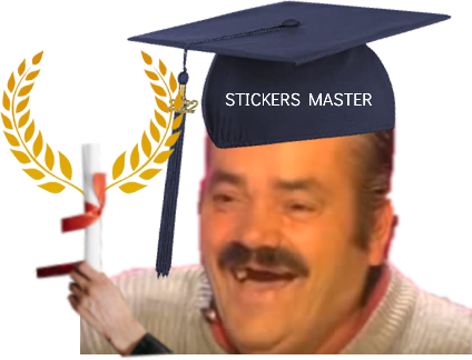 stickers master risitas diplome