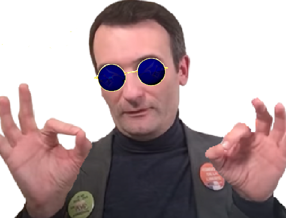 phillipot lunettes bleues patriotes