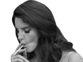 lana del rey fume fumer clope cigarette classe belle femme noir et blanc