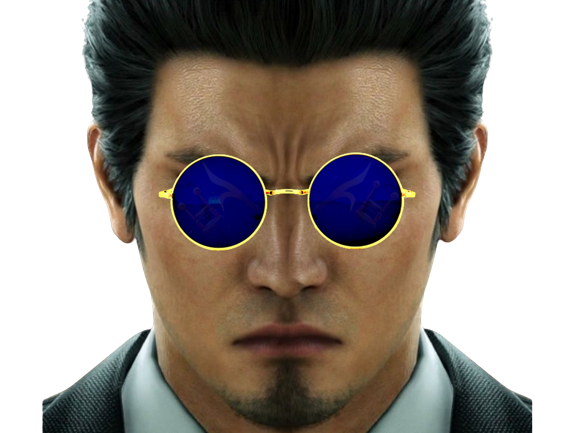 kazuma kiryu yakuza lunettes bleues elton golem