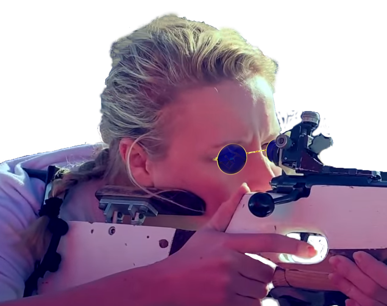 marion marechal fusil lunette bleue kali sniper tir migrant