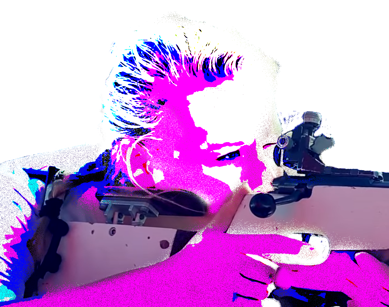 marion marechal fusil tir migrant special rose et blanc france