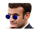 macron-visage-confiant-meprisant-lunette-bleue-regard-peur-destruction-france-president