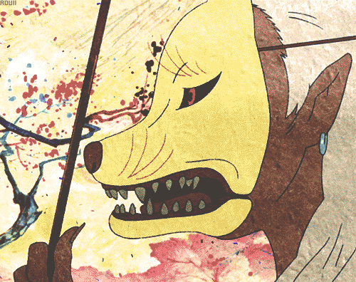 mononoke masque kitsune renard no theatre kimono anime yokai