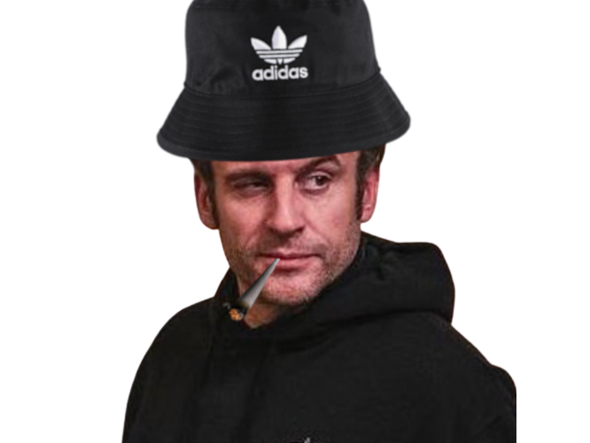 manu macron wesh zelensky cigarette adidas fume fumer
