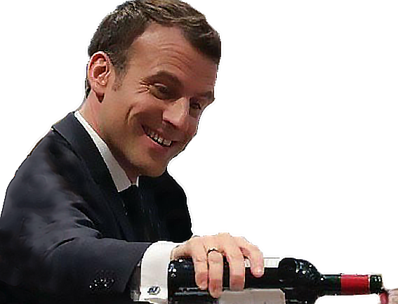 macron marlou vin bouteille saoul alcool