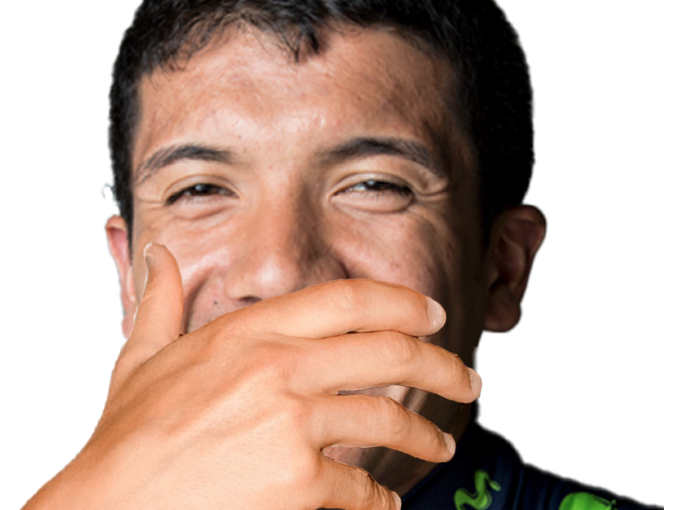 richard carapaz paz main cycliste cyclisme equateur velo ineos sourire