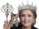 queen-le-pen-lepen-couronne-2022-reine-roi-royaute-presidente-sceptre-chat