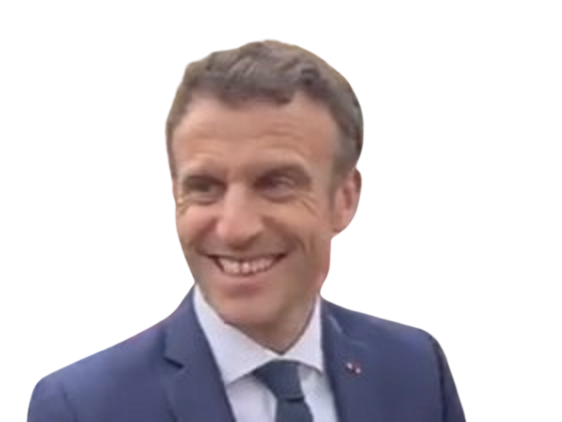 macron demon rire