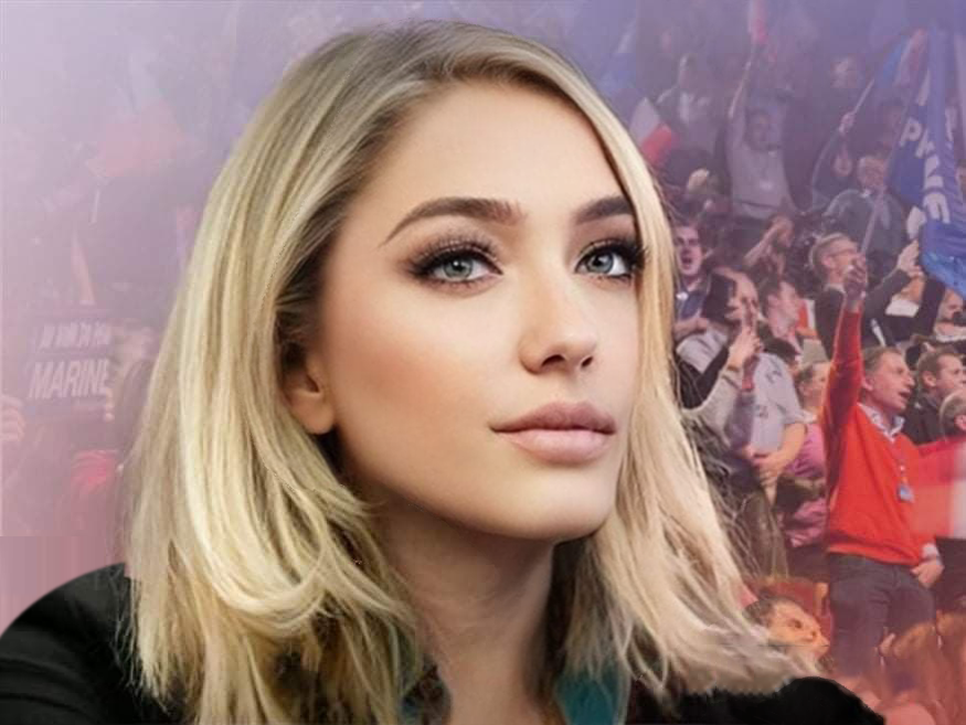 marine le pen jeune bg maquillee