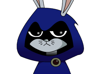 lapin raven bunny teen titans tete face