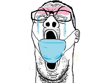 gauchiste gaucho golem sjw masque covid pleure rage