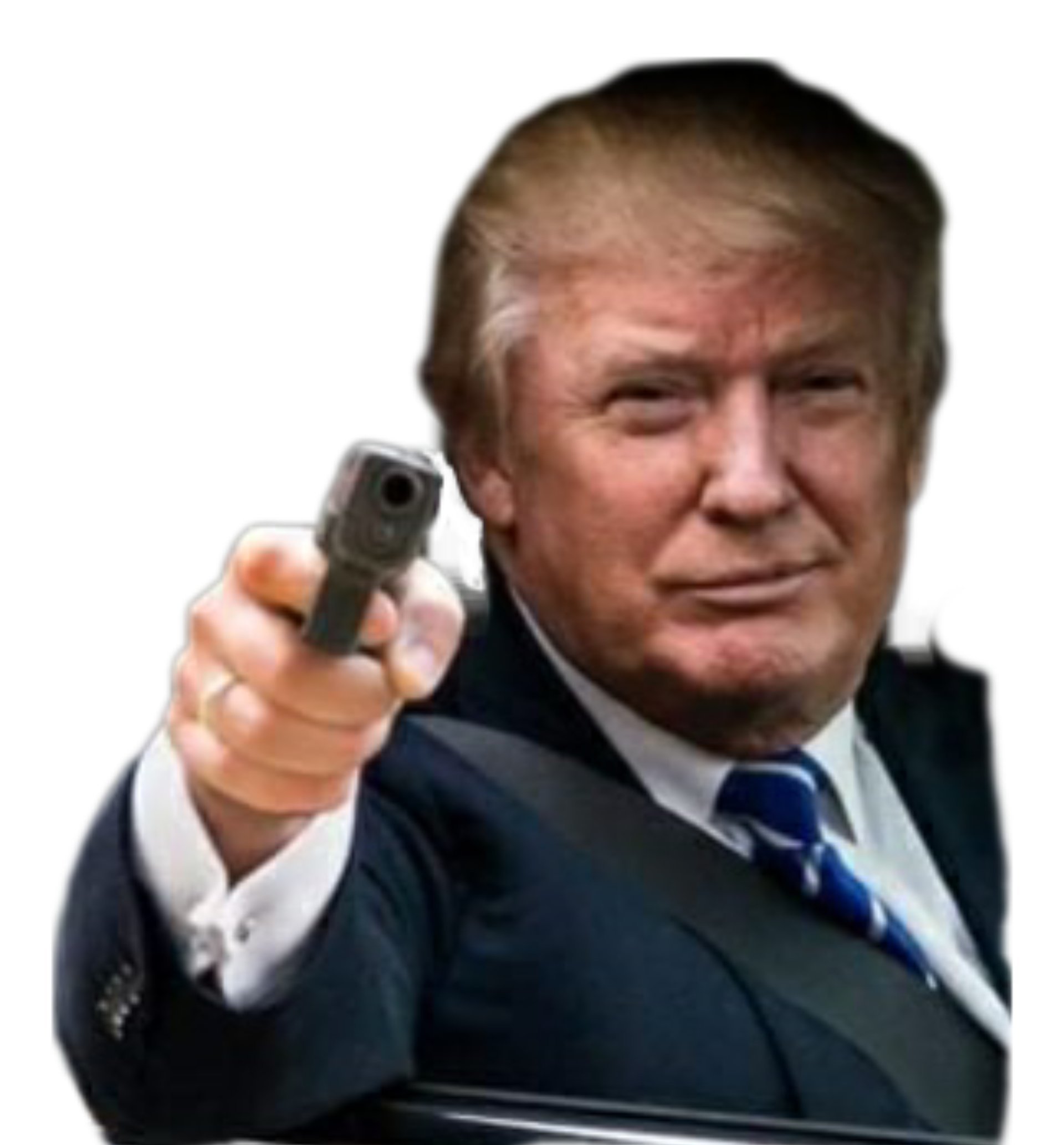 trump donald gun voiture street menace classe rage colere defense