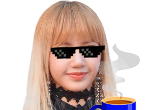 lisa kpop blackpink lunettes tasse eco