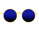 lunette-lunettes-bleu-bleue-bleues-dore-doree-complotiste-selection-naturelle-golem-png-hd