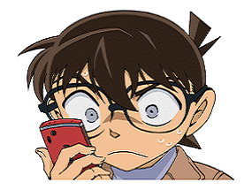 detective conan shinichi kudo desarroi sueur tel