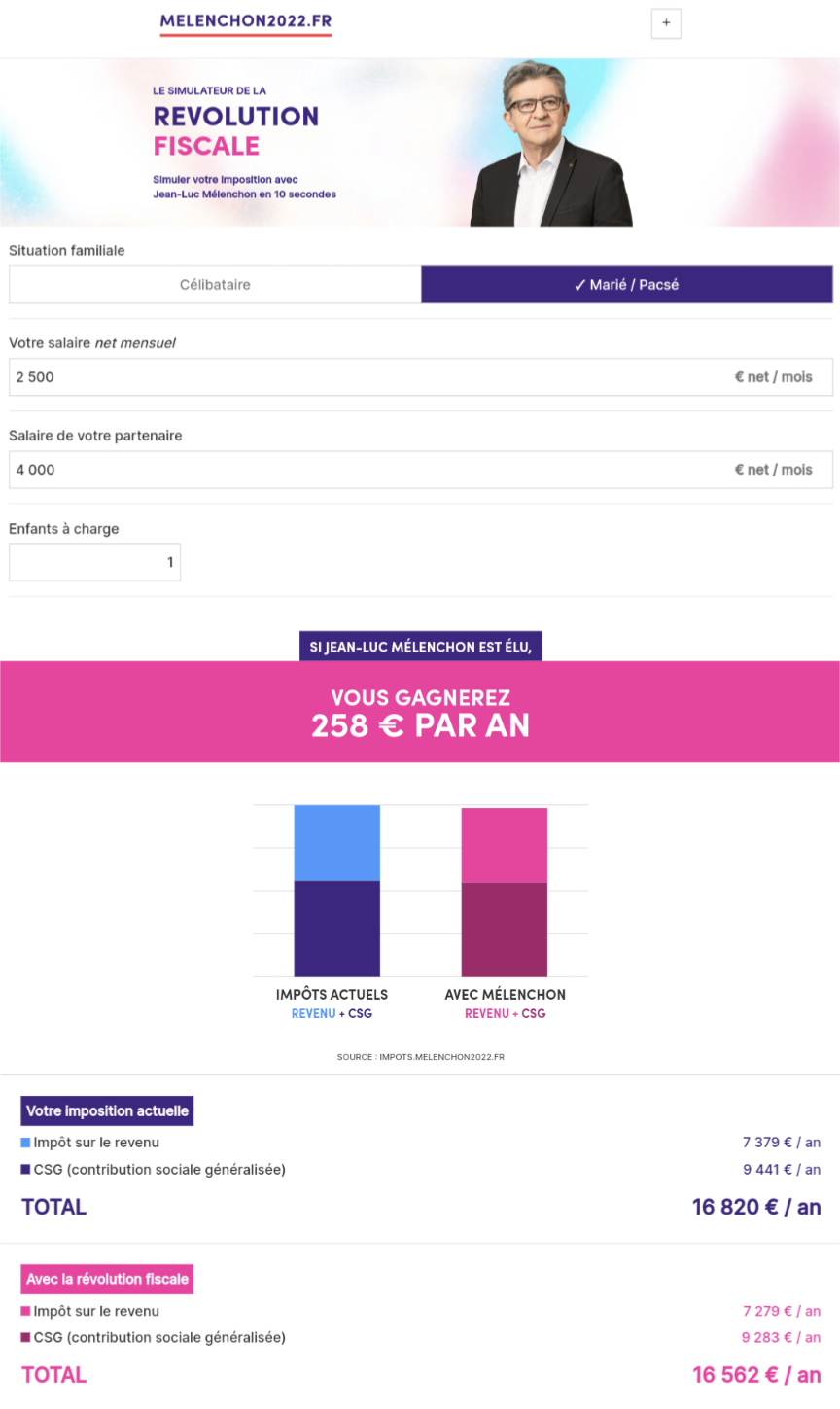 nupes melenchon impots taxes heritage