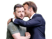 zelensky macron france ukraine hug