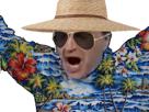 patrick-montel-alors-peut-etre-sport-plage-ete-chapeau-lunette-soleil-chemise-hawaienne-hawai-vacances