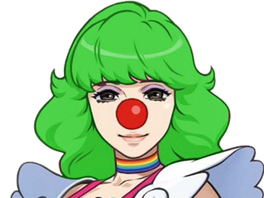 clown cheveux vert