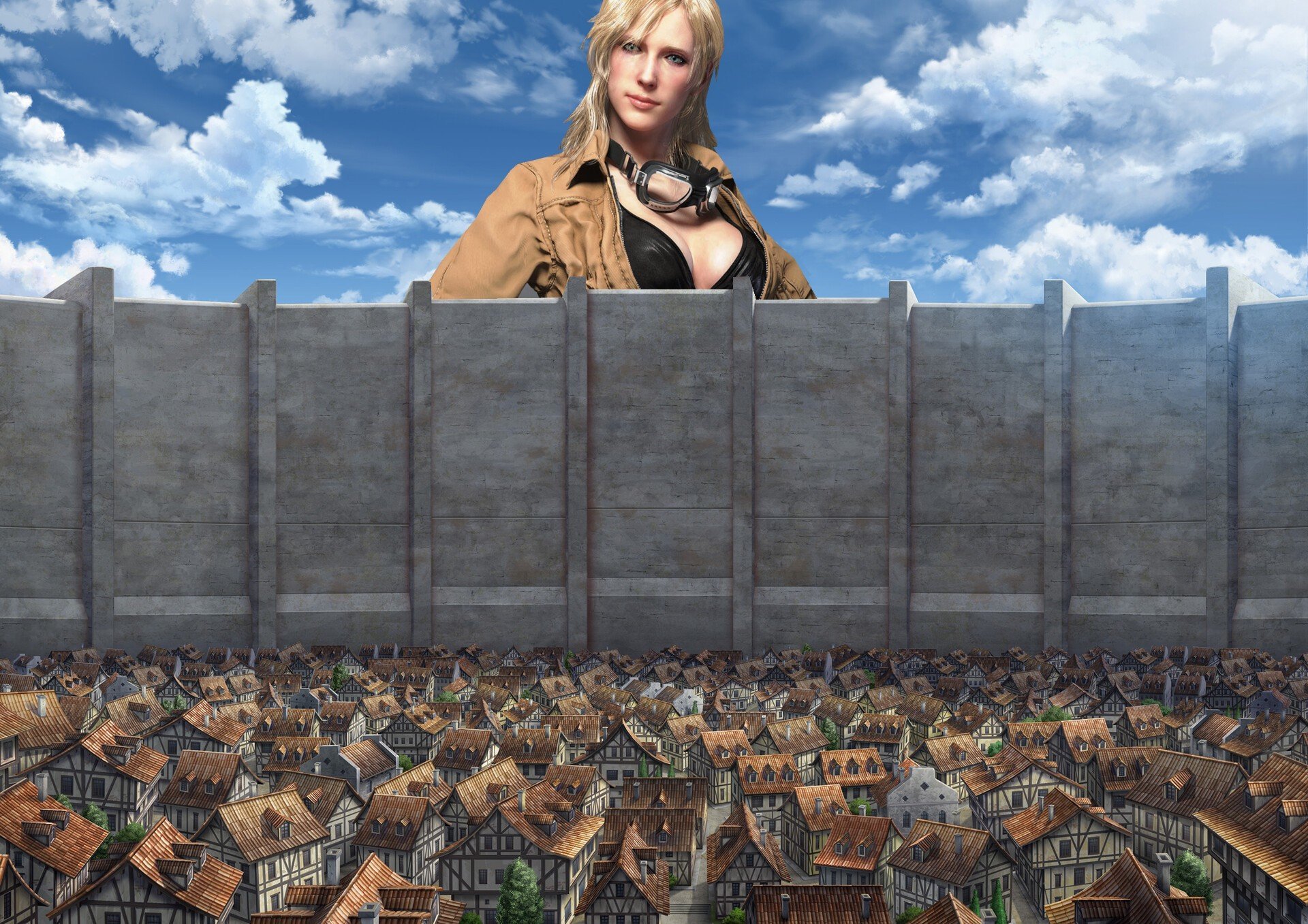 snk lattaque des titans titan feminin eva metal gear solid 3 mgs geante