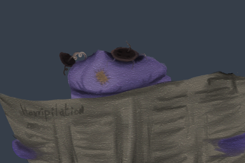 grenouille mort pourri peluche doudou casse vieux creepy peur kermit peinture dessin horripilation