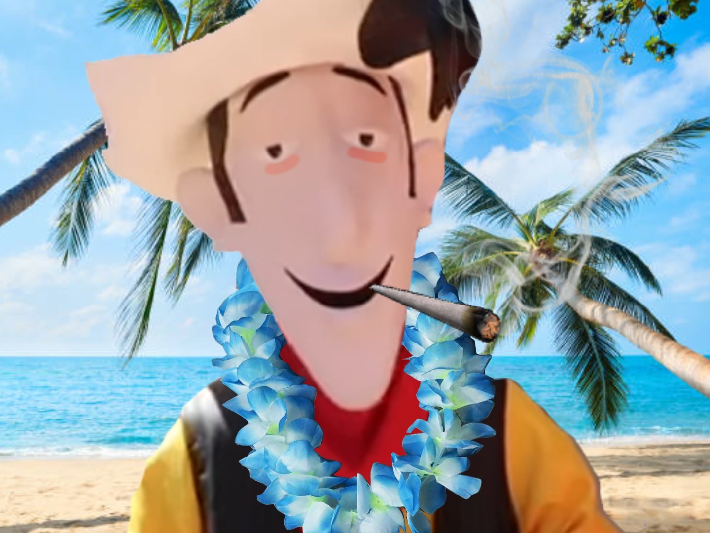 double l spirou vacances plage cigarette cigare fumee lucky luke readyent ready