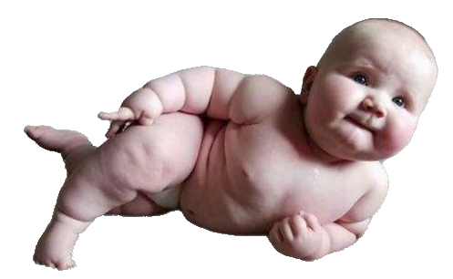 Sticker bebe gras par cowboyent