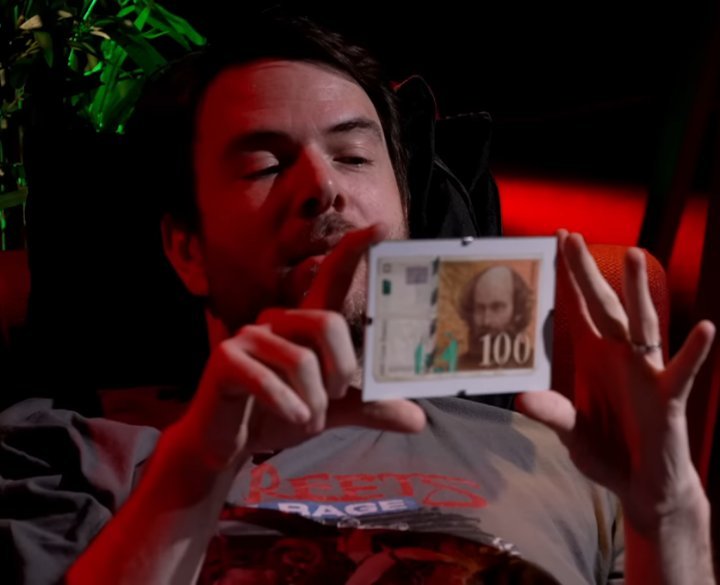 frederic molas jdg joueur du grenier 1er billet de 100 francs souvenir