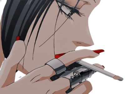 femme cigarette fille anime