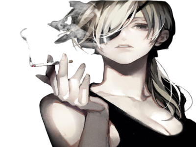 Sticker femme cigarette anime fille par LadyCig