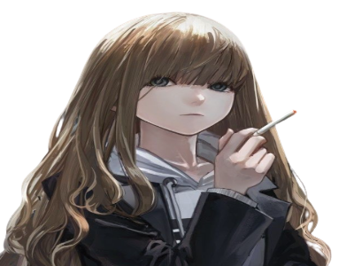 Sticker femme fille cigarette anime par LadyCig