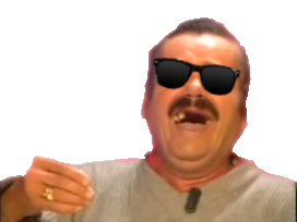 risitas lunette rire guerrier bleu