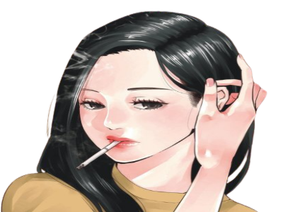 femme fille cigarette anime