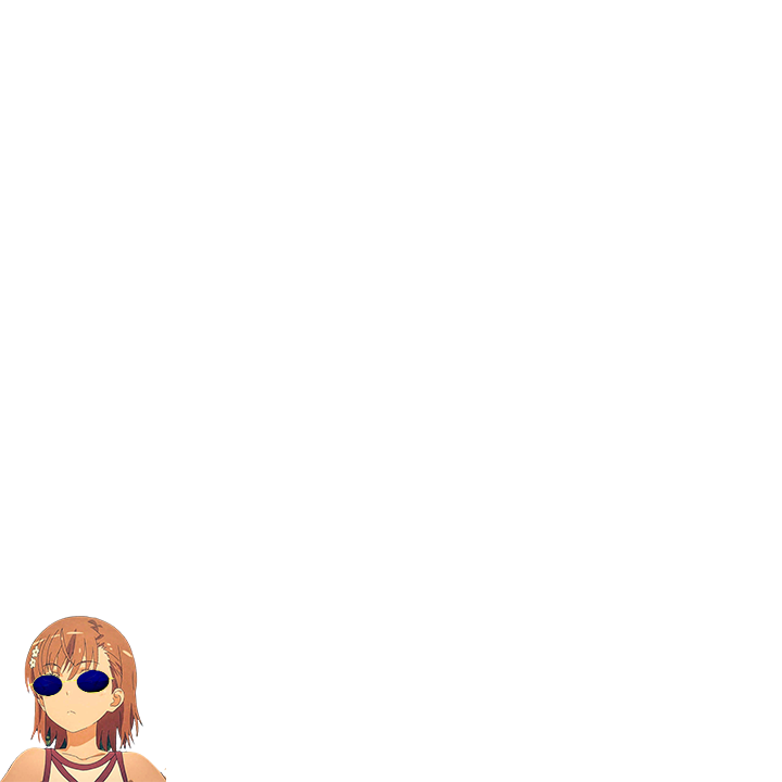 Sticker misaka mikoto petit volka japanime lunette bleu not ready kj anime par LoisirsDivers