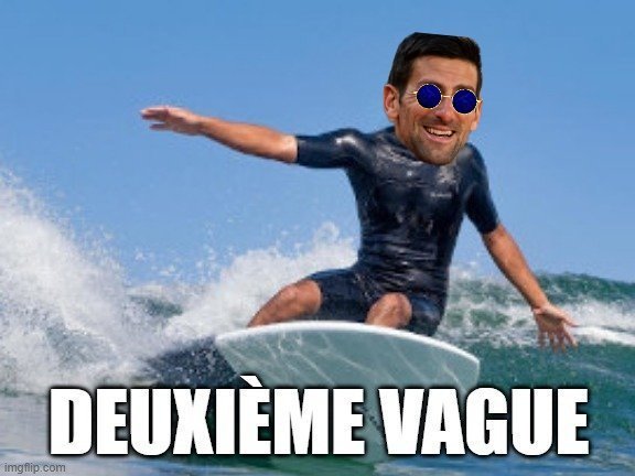 tennis novak djokovic djoko novax djokovid humain vaccin golem shills lunettes surf vague