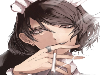 femme cigarette anime manga fille