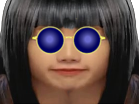 miroir fille meuf asiat asiatique lunettes bleu