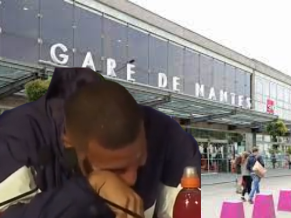 kylian mbappe psg moque journaliste rire tgv question paul nantes larrouturou gare