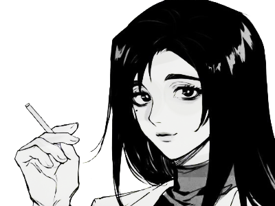 fille femme cigarette anime manga