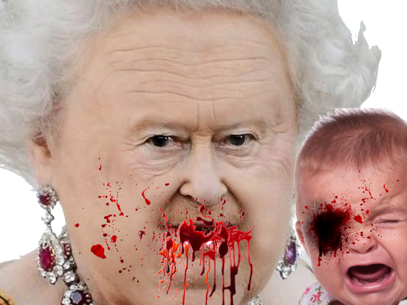 reine elisabeth enfant moloch cannibale mange viande ahi issou risitas oeuil sang gore