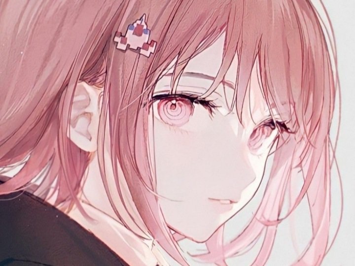 kikoojap fille danganronpa chiaki nanami regard travers rose cute mignonne kaiwaii kawai