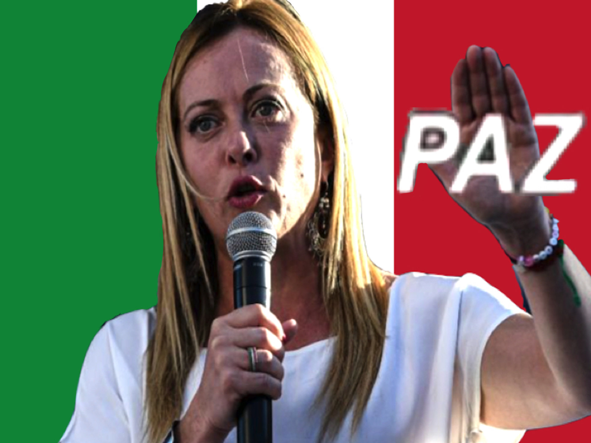 giorgia meloni paz italie fascisme facho extreme droite immigration famille chretien femme italienne chretienne europe