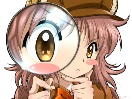inspecteur police loupe louche losy detective chibi sueur kute kawaii kikoojap animegirl mimikiki kikinounette fille