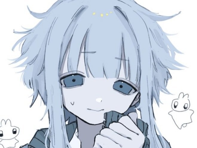 kikoojap fille fantomes bleue cheveux sueur