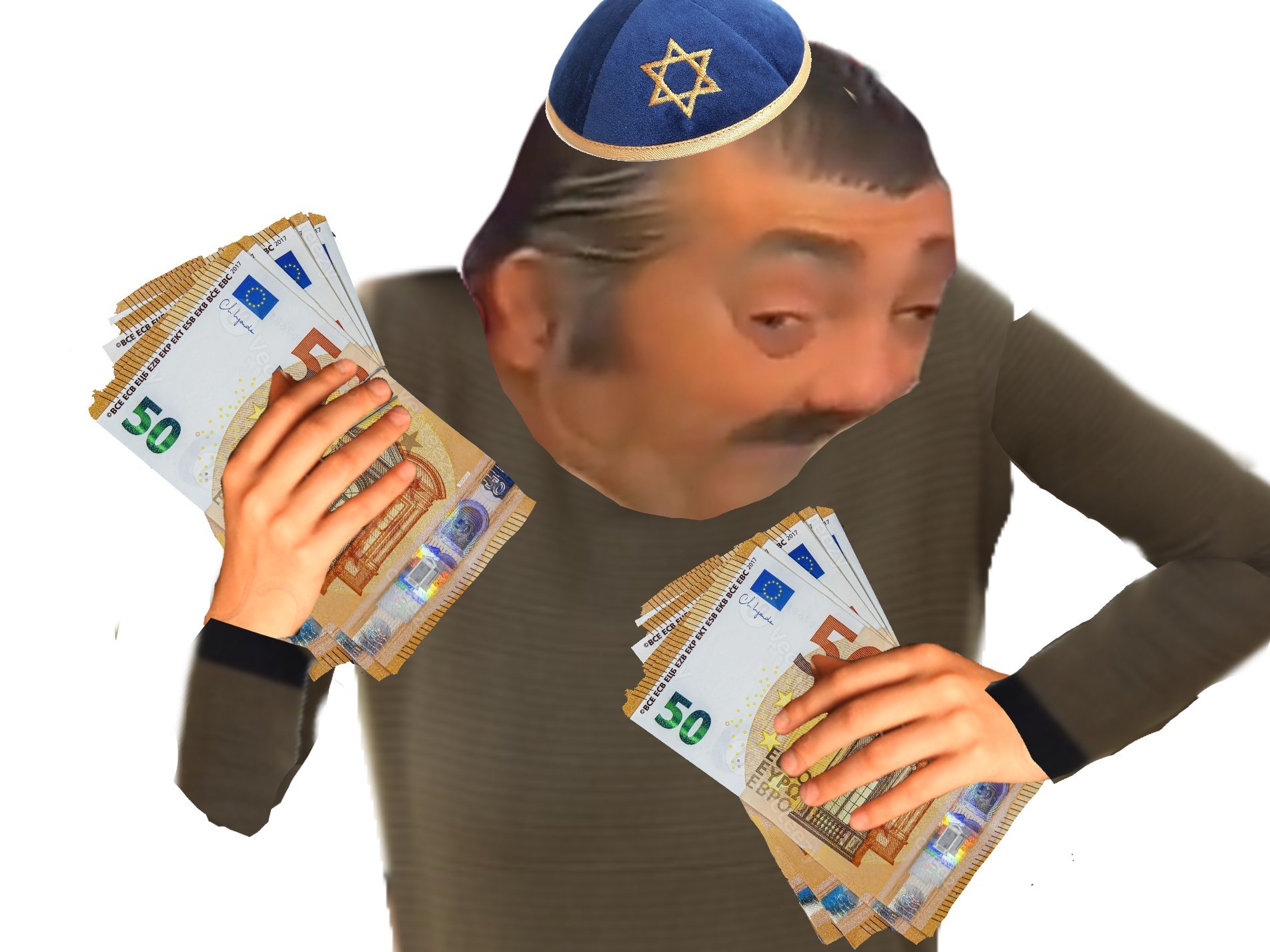 risitas cocasse juif j kippa sioniste argent liasse