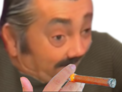 risitas ahuri golem fume cigare pnj abasourdi intelligent con bete