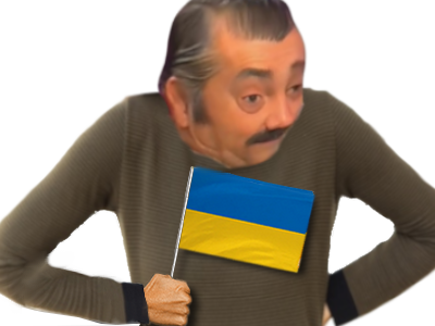 surpris main regarde abasourdi golem idiot risitas pull perplexe drapeau ukraine zelensky otan guerre bite