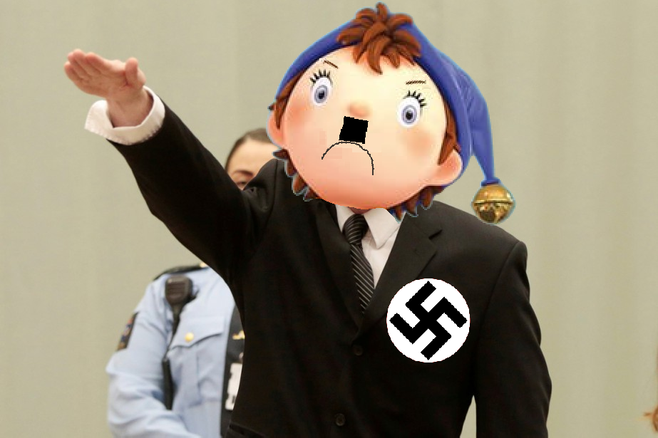 ouioui oui nazi hitler moustache salut police